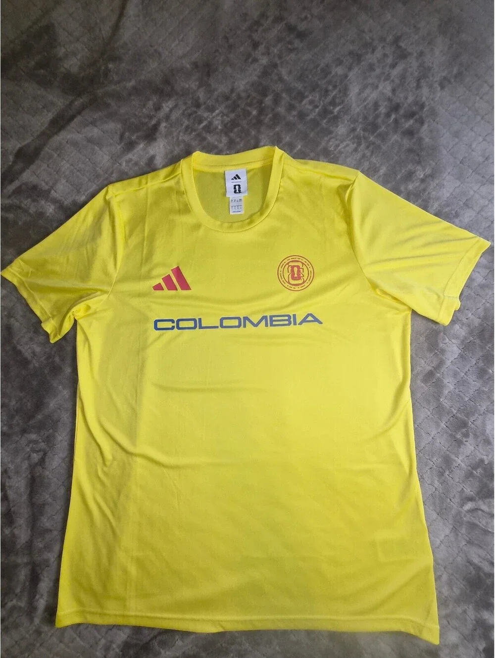Adidas Colombia Soccer Jersey Yellow Size L Officially Licensed